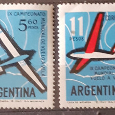 Argentina 1963 aviatie, avioane i serie 2v. Mnh