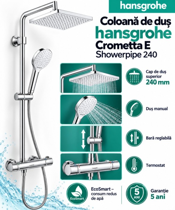 Hansgrohe Crometta E Showerpipe 240