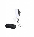 Cumpara ieftin Softbox geanta transport , suport soclu pentru4 becuri si 4x bec 150W, Oem