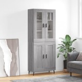 vidaXL Dulap &icirc;nalt, gri sonoma, 69,5x34x180 cm, lemn compozit