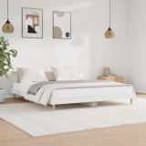 Cadru de pat, alb extralucios, 120x200 cm, lemn prelucrat GartenMobel Dekor, vidaXL