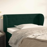 vidaXL Tăblie de pat cu aripioare verde &icirc;nchis 83x23x78/88 cm catifea 3117317