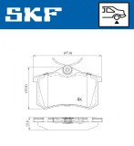 Set placute frana spate SKF VKBP90047