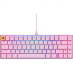 Tastatura Mecanica Gaming Glorious GMMK 2 Compact RGB, iluminare RGB, USB-C, Switch Fox Linear, Layout US (Roz)