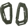 Set 2 Carabine Tactice KARABINER Molle 9x6cm Olive Drab Mil-Tec