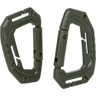 Set 2 Carabine Tactice KARABINER Molle 9x6cm Olive Drab Mil-Tec foto