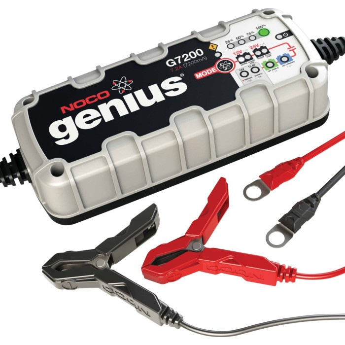 Incarcator acumulator auto Noco Genius 12/24V G7200EU 7.2A functii de diagnoza recuperare incarcare mentenanta, Incarcator acumulator auto Noco Genius 12/24V G7200EU 7.2A functii de diagnoza recuperare incarcare mentenanta,