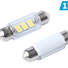 Bec Vision Festoon Sv8.5 36mm 12v 6x 2835 Smd Led, Alb, 1 Buc 58347