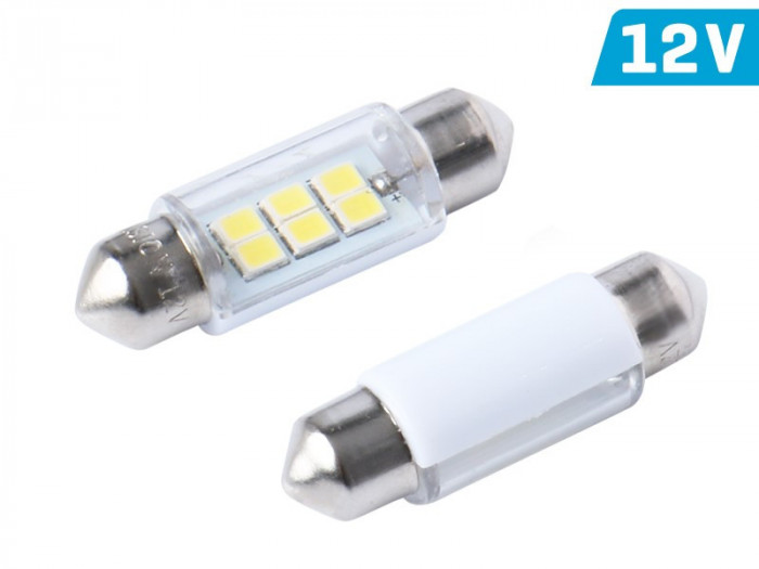 Bec Vision Festoon Sv8.5 36mm 12v 6x 2835 Smd Led, Alb, 1 Buc 58347