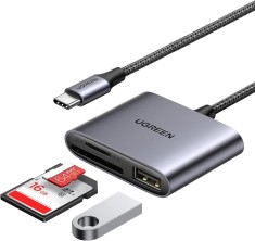 CARD READER extern Ugreen, &quot;CM387&quot; interfata USB Type-C, citeste/scrie: micro-SD/SD viteza pana la 480Mbps, 1 X USB 2.0, suporta carduri maxim 2 TB, a
