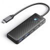 Hub USB-C Orico PAPW2AC-C3, 2 x USB-A 3.0 - 2 x USB-C, Negru, Universal