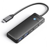 Hub USB-C Orico PAPW2AC-C3, 2 x USB-A 3.0 - 2 x USB-C, Negru, Universal