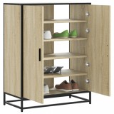 vidaXL Pantofar, stejar sonoma, 75x38x97,5 cm, lemn prelucrat/metal