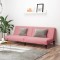 vidaXL Canapea extensibilă cu 2 locuri, roz, catifea 375930