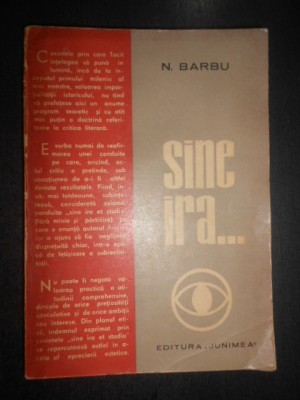 N. Barbu - Sine ira.. (1971) foto