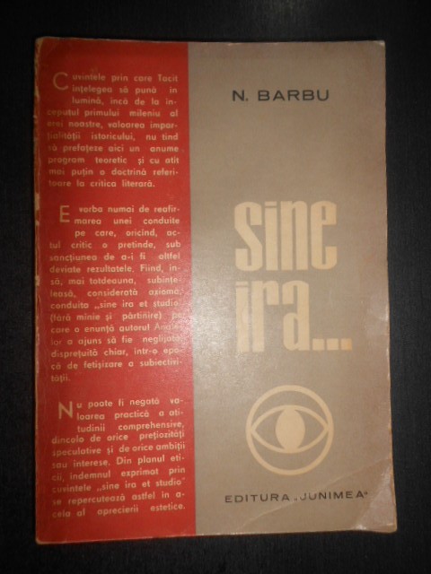 N. Barbu - Sine ira.. (1971)