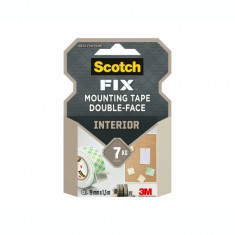 Bandă dublu adezivă montare suprafețe interioare 19 mm x 1.5 m Scotch-Fix&amp;amp;trade; foto