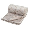 Patura Catifelata Bej Maro cu Model 200x150cm, Oem