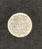 Moneda 3 Groschen 1597 Sigismund Bathory Transilvania Argint - Monede Medievale Numismatica