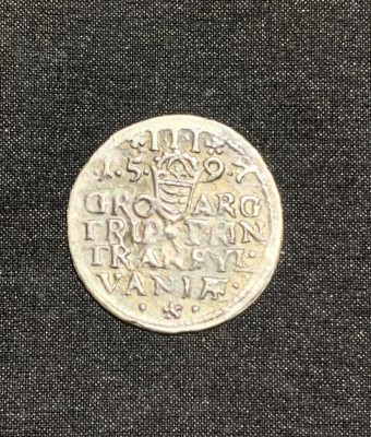 Moneda 3 groschen 1597 Sigismund Bathori Transilvania foto