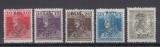 ROMANIA 1919 EMISIUNEA CLUJ SUPRATIPAR PE TIMBRELE KARL&amp;ZITA 1918 GUMA ORIGINALA SERIE SARNIERA