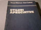 STILURI APRECIATIVE - CERCETARI ASUPRA PSIHOLOGIEI PERSOANEI -STROE MARCUS