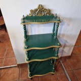 Cumpara ieftin ETAJERA DIN LEMN STRUNJIT SI PICTAT CU 4 BLATURI - AUSTRIA anii 1900 stil - ALTDEUTSCH