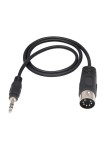 Cablu de prelungire de la 3.5 mm la Midi, cablu masculin MIDI DIN 7 pini la 3.5 mm masculin, compatibil cu MP3 / PC / TV și alte sisteme stereo (0.5 m