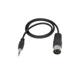 Cablu de prelungire de la 3.5 mm la Midi, cablu masculin MIDI DIN 7 pini la 3.5 mm masculin, compatibil cu MP3 / PC / TV și alte sisteme stereo (0.5 m