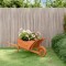 vidaXL Jardinieră tip roabă, 128x45,5x43 cm, lemn masiv de brad 364229