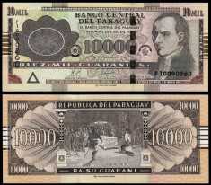 Paraguay 2010 - 10000 guaranies UNC foto