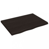 Cumpara ieftin Blat de masa maro 80x60x(2-4) cm, lemn masiv stejar tratat