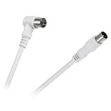 Cablu RF video alb mufa dreapta si la 90 grade 5m Cabletech KPO2740F-5