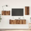 VidaXL Set comodă TV 4 pcs Lemn vechi 30.5 x 30 x 60 cm Lemn compozit