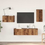 vidaXL Set comodă TV 4 pcs Lemn vechi 30.5 x 30 x 60 cm Lemn compozit