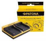 Patona Dual incarcator pentru Sony NP-FT1 NP-FR1 DSC-T1 DSC-T3 DSC-T5 DSC-T9 DSC-T10 L1 DSC-T33 DSC-T11 incl. Micro-USB cable