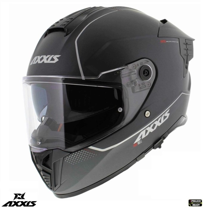 Casca integrala pentru scuter - motocicleta Axxis Hawk SV A2 titanium mat (ochelari soare integrati) &ndash; tip viziera: MT-V-31 XS (53/54cm)