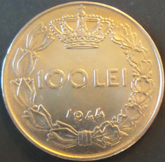 Moneda istorica 100 LEI ROMANIA / REGAT, anul 1944 *cod 1266 F foto