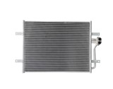Condensator AC Volkswagen E-Crafter, 2017-; E-Golf Vii, 2014- Aluminiu/Aluminiu Brazat, 605(565)X455x16, Fara Filtru Uscator, iesire : 20,4 Mm, intra