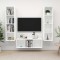 Gossi set de dulapuri tv, 3 piese, alb, lemn prelucrat