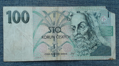 100 Korun 1997 Cehia / seria H10691557 foto