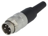 Conector M16 Mufă Tată Lipire 4 PIN 5A 300V Drept