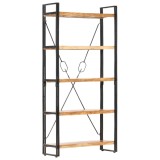 vidaXL Bibliotecă cu 5 rafturi, 90 x 30 x 180 cm, lemn masiv de acacia 286587
