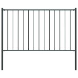 vidaXL Panou Gard cu St&acirc;lpi Oțel Antracit 1.81x1 m, Rezistent Intemperii. Kit Montaj inclus. Gard Durabil