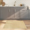 Covor patrat bambus, 100x100 cm, natural deschis. Covorase textile casa, design modern, rezistent la apa si antiderapant