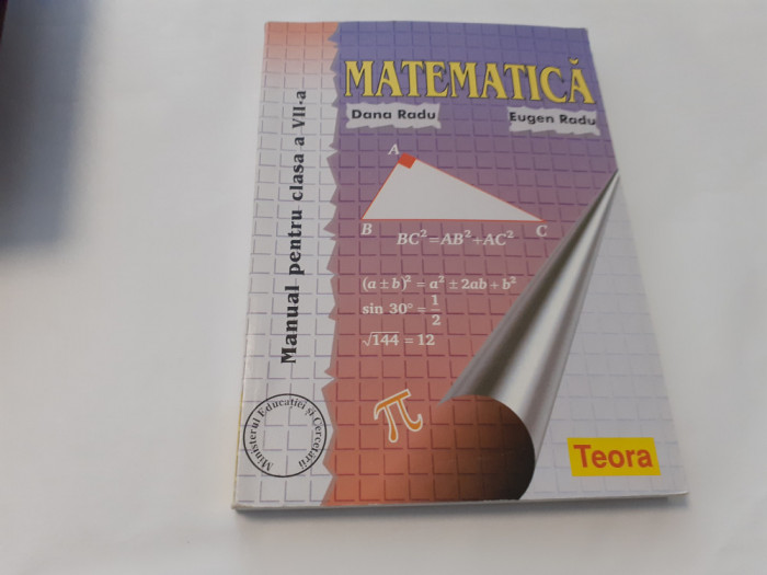 MATEMATICA MANUAL PENTRU CLASA A VII-A DANA RADU,EUGEN RADU- P9