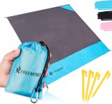 Patura de plaja Freemind, nailon, albastru/gri, 140 x 152 cm