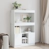 Gossi dulap inalt, alb, 92x33x140 cm, lemn prelucrat