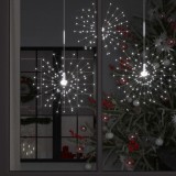 Cumpara ieftin Lămpi cu artificii de Crăciun, 10 buc., 140 LED alb rece 20 cm
