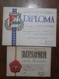 Lot 2 diplome vintage, Grupa Fruntasa + Sport / R8P3F